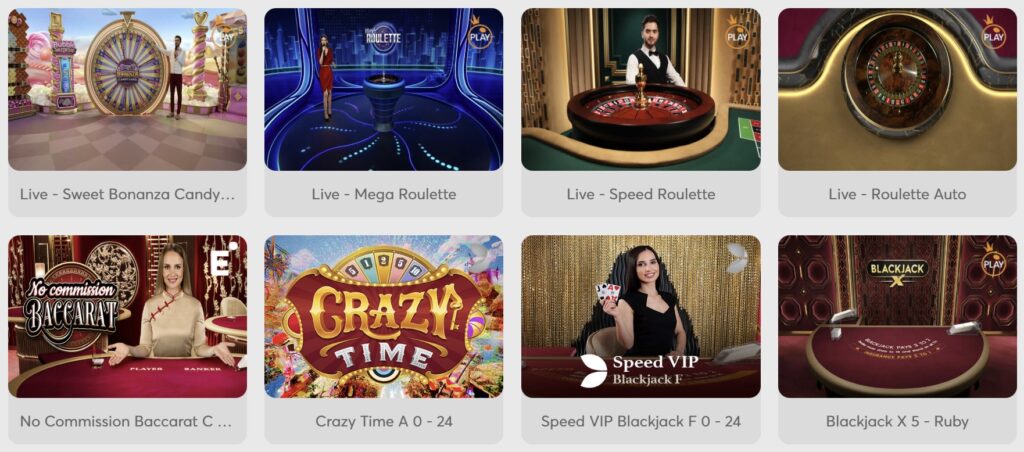 VDCasino canlı oyunlarının önizlemesi
